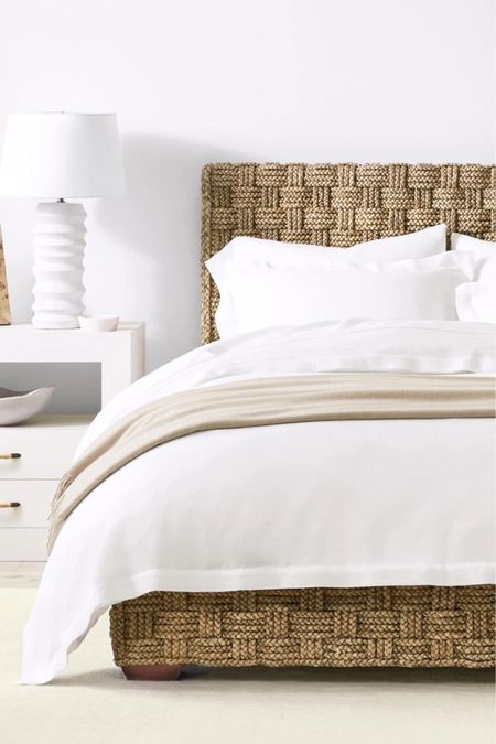 Sorrento Bed - Absolutely Gorgeous Bedroom Set
Thick braids of natural seagrass lend rich texture and warm golden tones to Sorrento’s clean, modern lines. Artisans hand weave the seagrass over the headboard and frame, then seal it with lacquer for a smooth feel and finish.

#bedroominspo #modernfarmhouse #modernfarmhousestyle #modernfarmhousedecor #bedroomdesign #bedroomstyling #BedHeadBoard #artisanmade