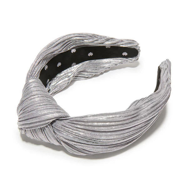 ANTIQUE SILVER KNOTTED PLEATED HEADBAND | LELE SADOUGHI
