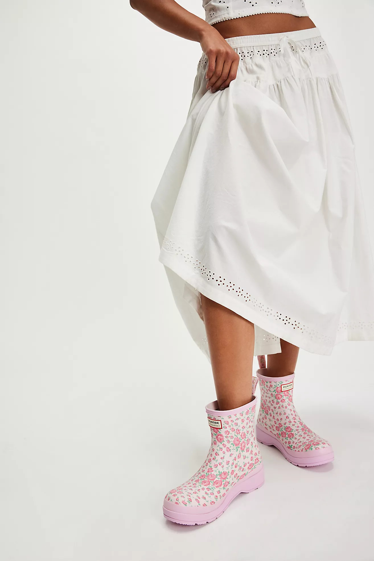 Hunter X LoveShackFancy Play Short Rain Boots | Free People (Global - UK&FR Excluded)