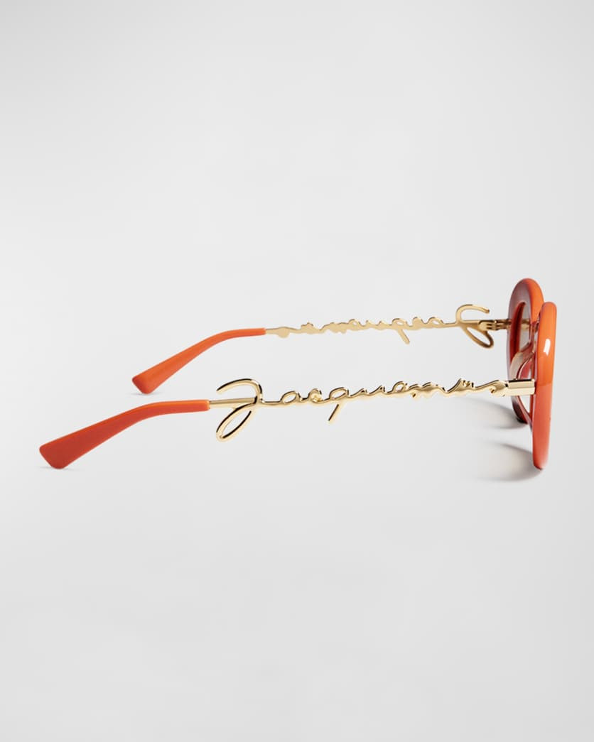 Jacquemus Les Lunettes Pralu Oval Acetate Sunglasses | Neiman Marcus