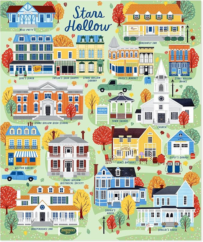Hallmark Gilmore Girls Stars Hollow Map Blanket, 50" x 60", Mom Gift for Mother's Day | Amazon (US)