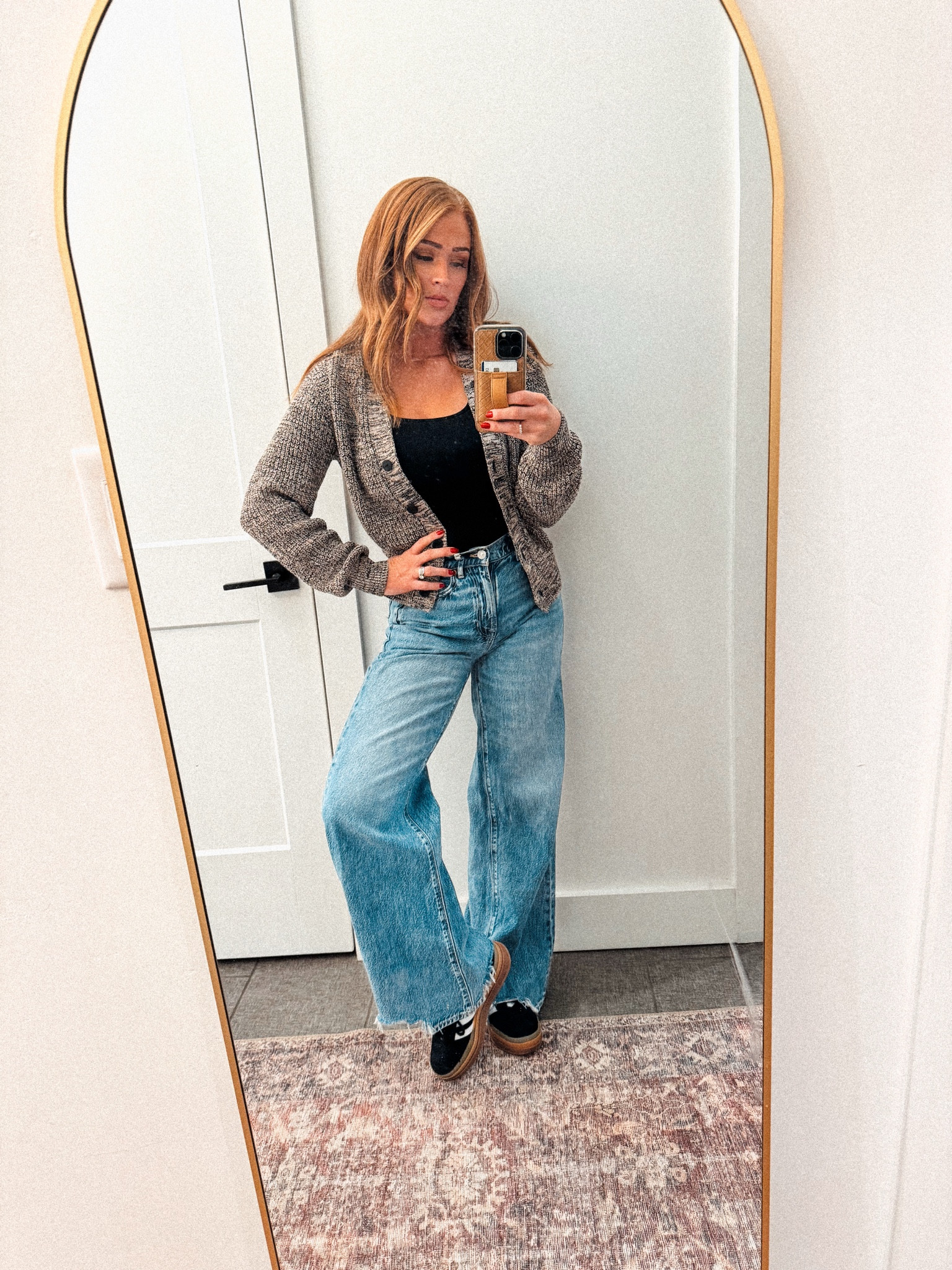 Casual but dress it up with an open cardi.😍