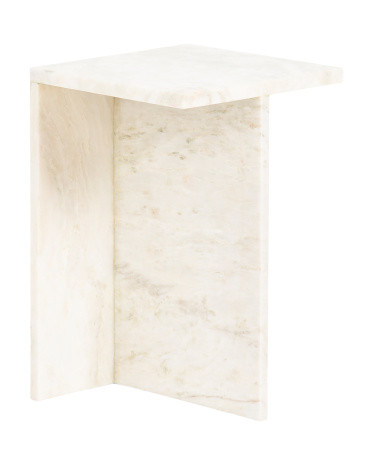 20x13 Solid Marble Square Accent Table | TJ Maxx