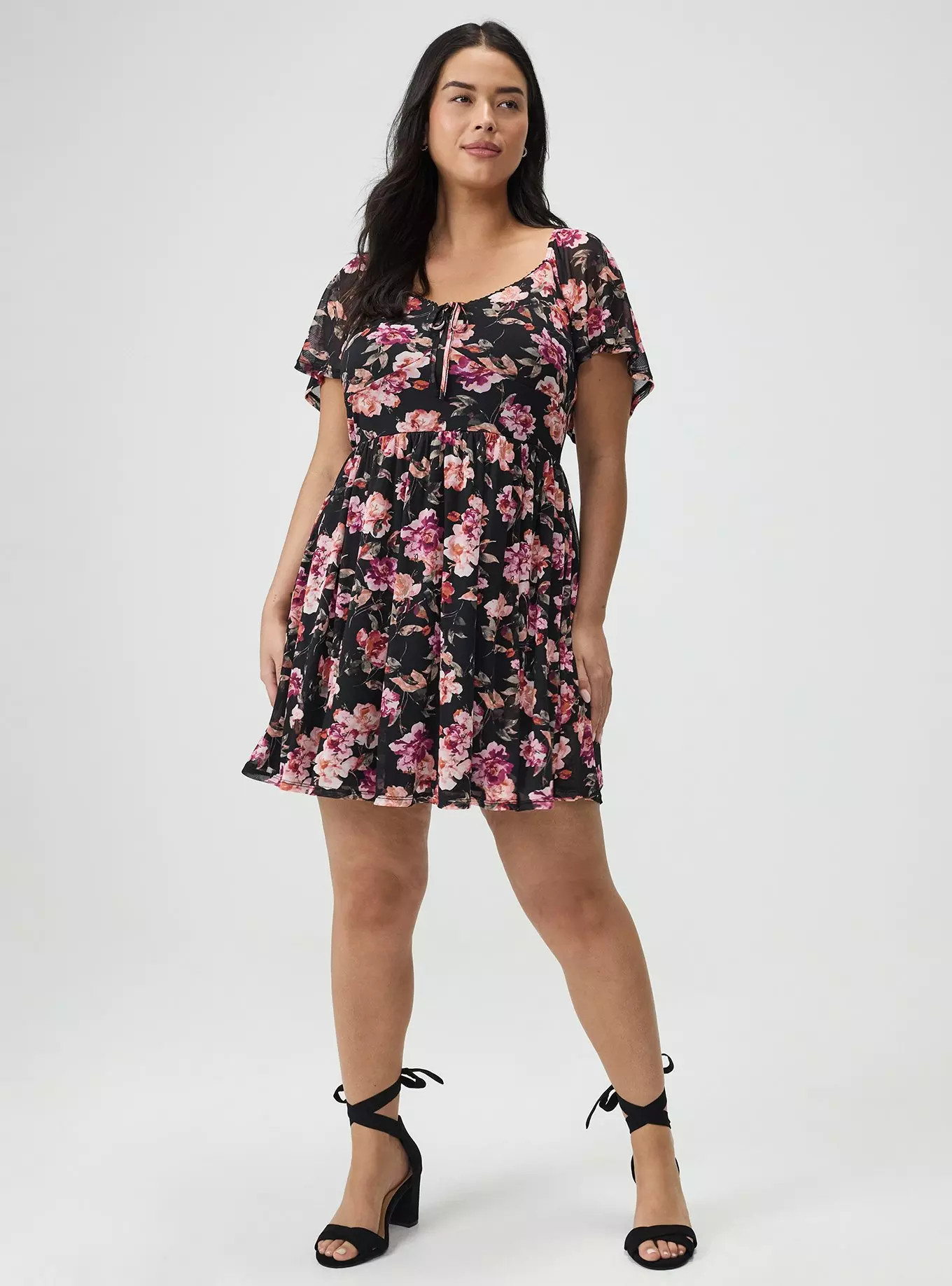 Flutter Sleeve Mesh Mini Dress | Torrid (US & Canada)