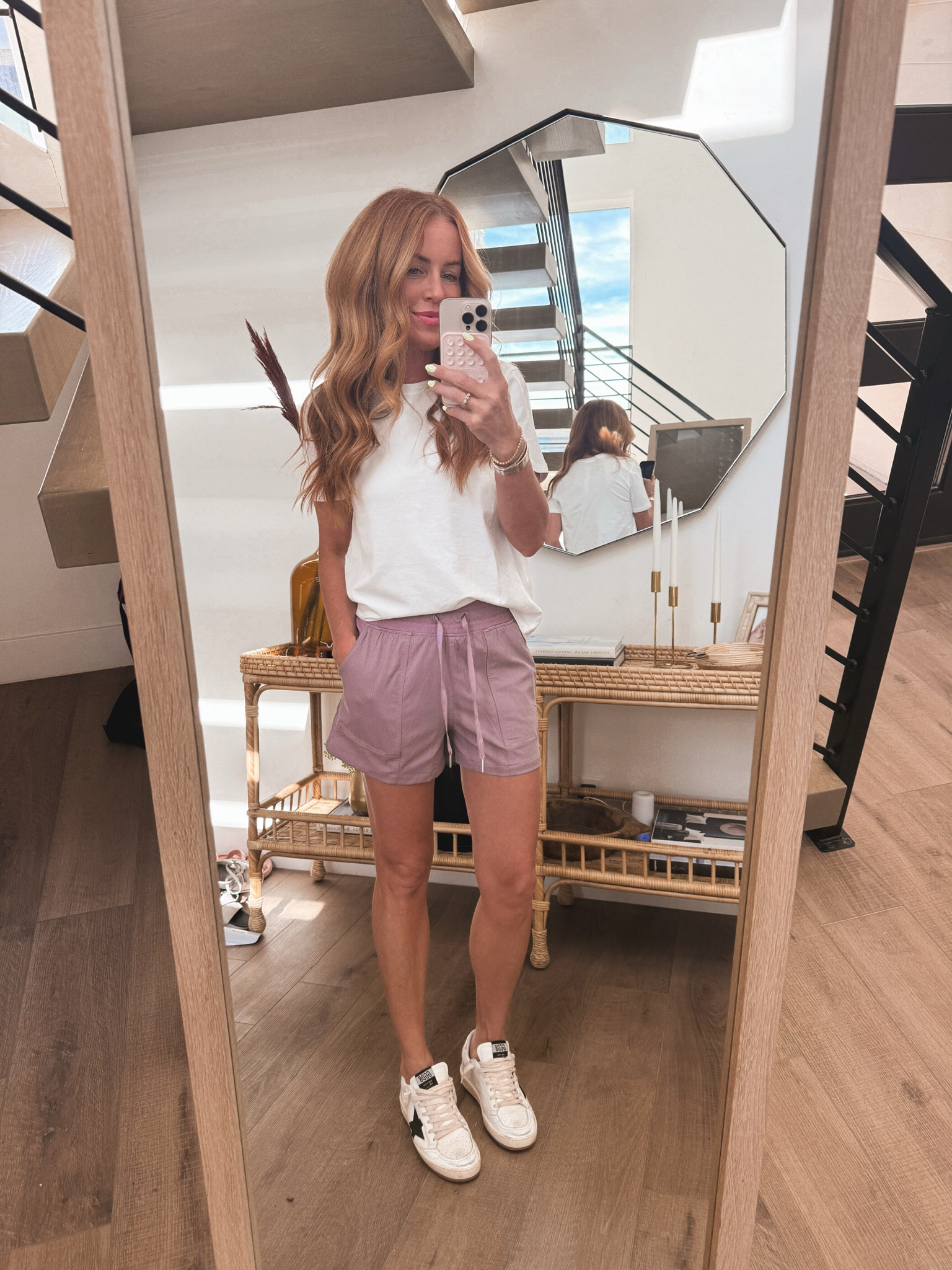 These shorts are my true size, but I think I actually prefer a size up because it just gives a bit more wiggle room. In my true size in the shirt. #ad #lululemoncreator @lululemon