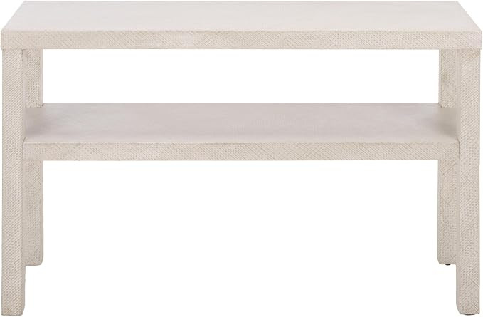 SAFAVIEH Furniture - Apis Console Table - White - Handwoven Pandan Console Table with Shelf Stora... | Amazon (US)