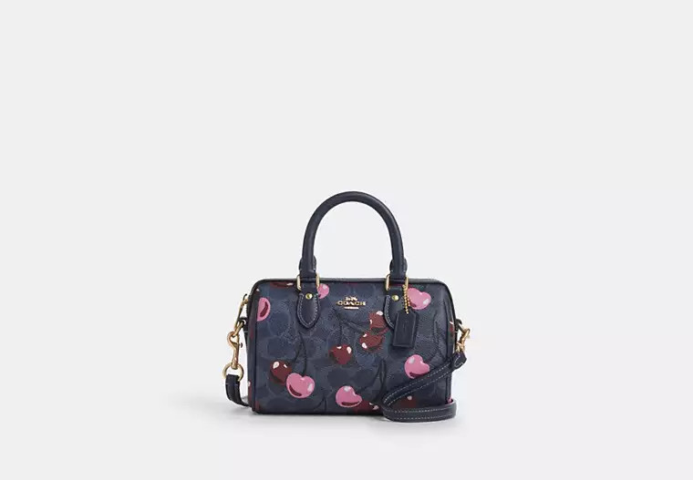 Mini Rowan Crossbody Bag In Signature Canvas With Cherry Print | Coach Outlet US