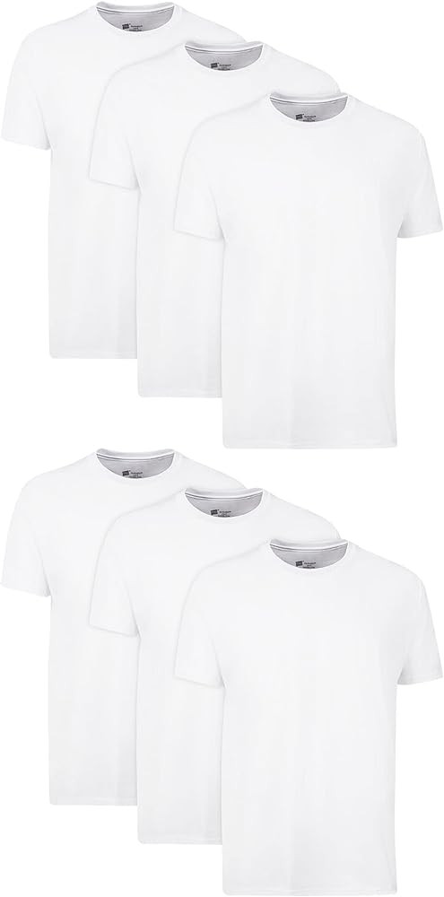 Hanes Men's Cotton, Moisture-Wicking Crew Tee Undershirts, Multi-Packs Available | Amazon (US)