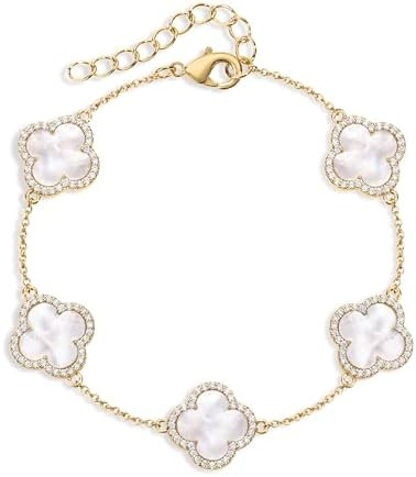 Electric Picks Bracelet, Gold Clover Bracelet, Black Bracelet Women, Bracelets Women, Clover Brac... | Amazon (US)