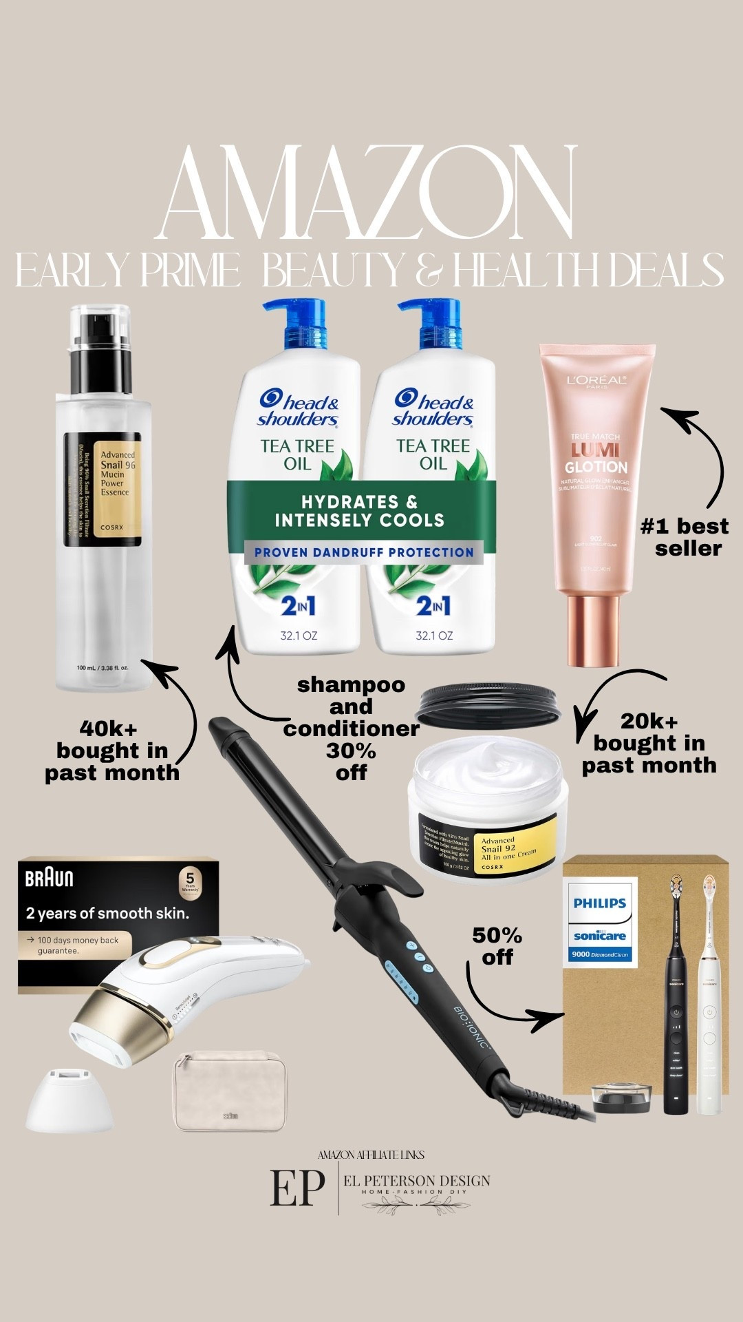Amazon 
Early Prime Deals
Lazer hair removal
Facial moisturizers 
Curling iron
Shampoo and conditioner

#LTKHome #LTKSaleAlert