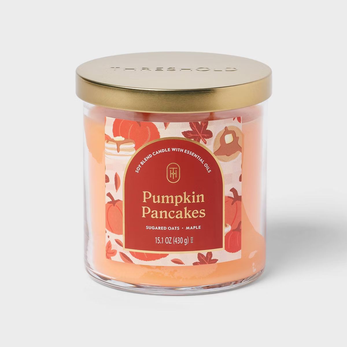 2-Wick Lidded Glass Pumpkin Pancakes Jar Candle 15.1oz - Threshold™ | Target