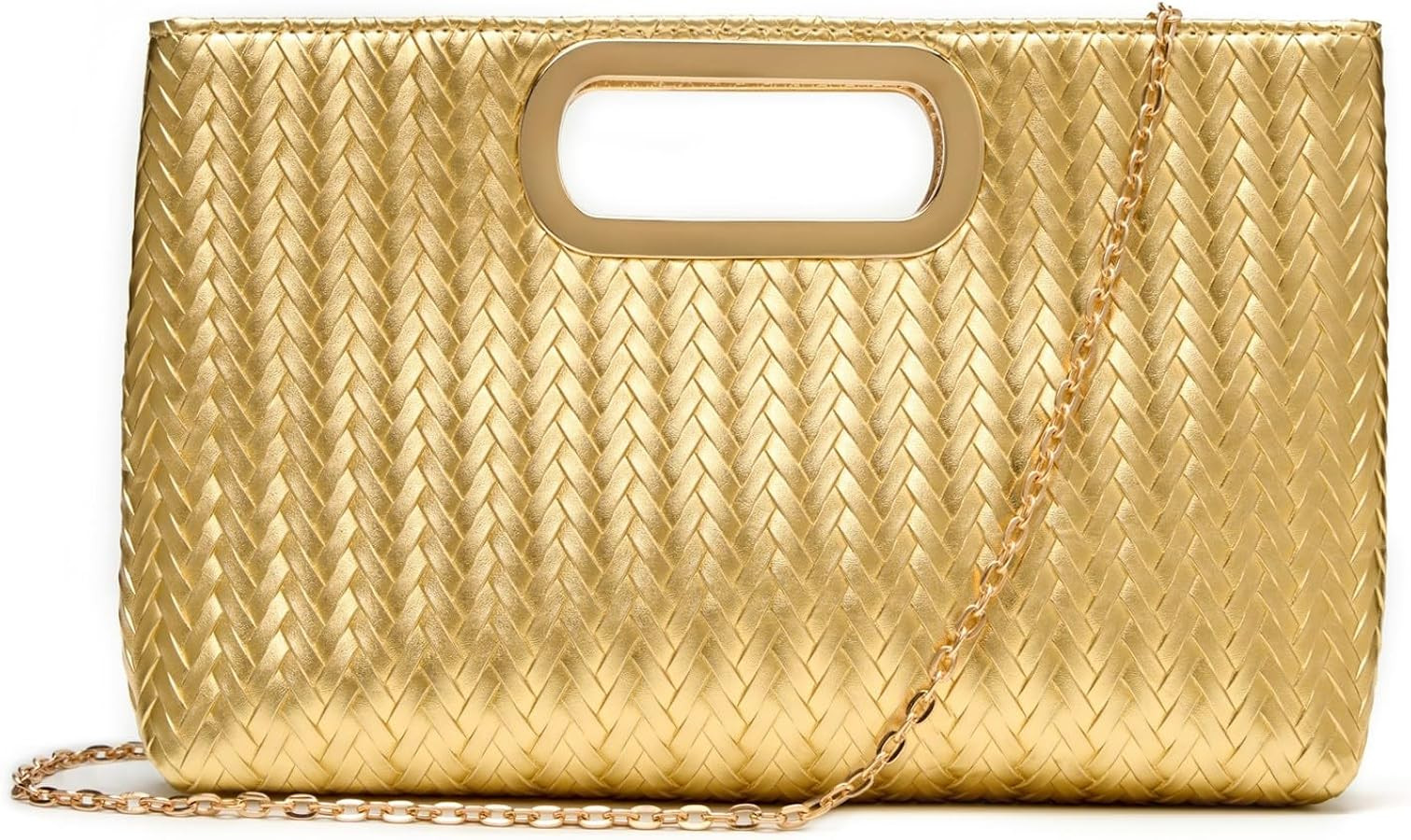 Woven Evening Bag Clutch Purses for Women Fashion PU Leather Crossbody Purse for Wedding Party an... | Amazon (US)