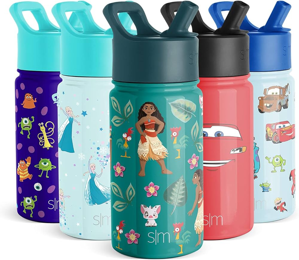 Simple Modern Disney Moana Kids Water Bottle with Straw Lid | Reusable Insulated Stainless Steel ... | Amazon (US)