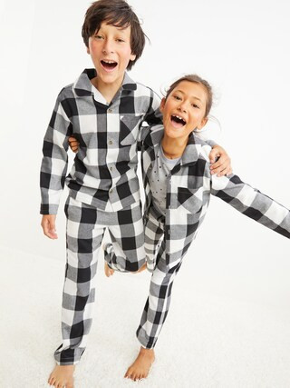 Gender-Neutral Matching Plaid Flannel Pajama Set For Kids | Old Navy (US)