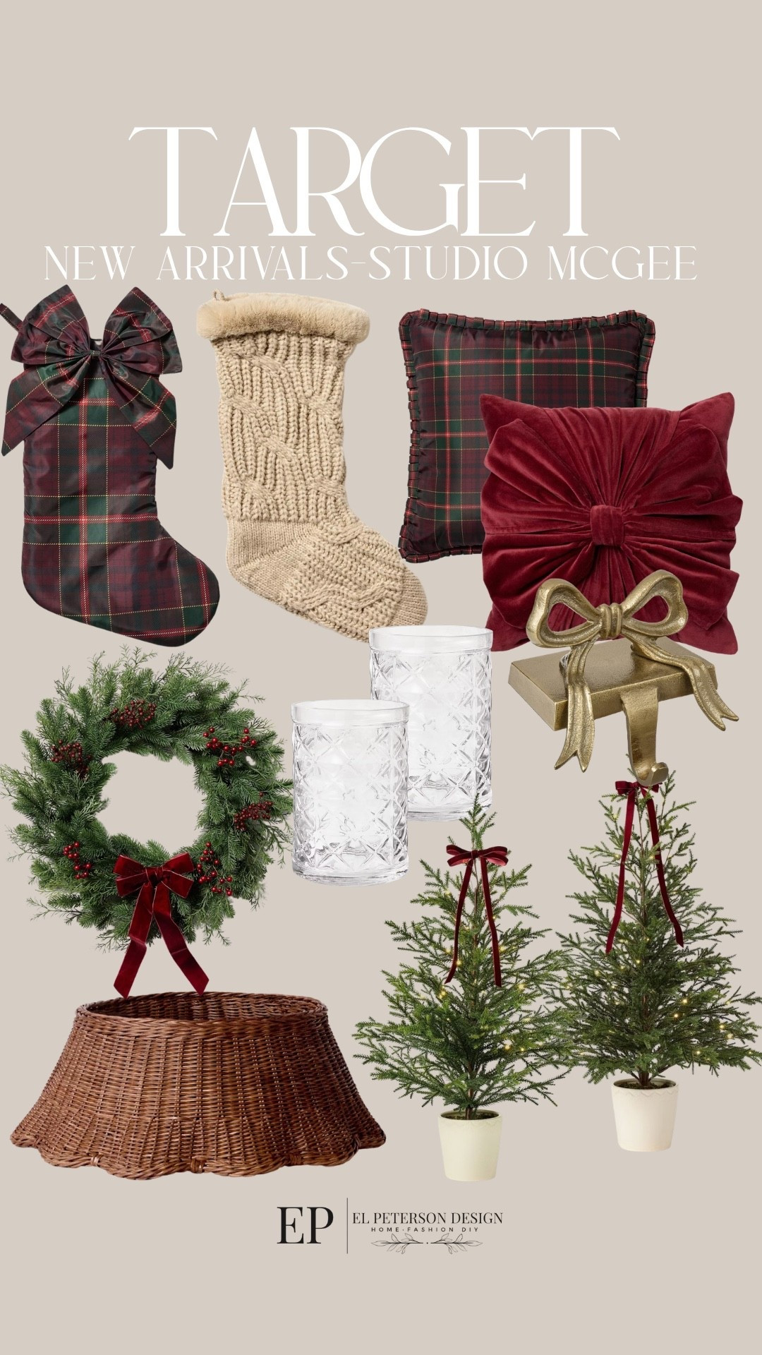 Target
Studio McGee new arrivals
Wreath
Trees
Tree collar
Pillows
Stockings

#LTKHome