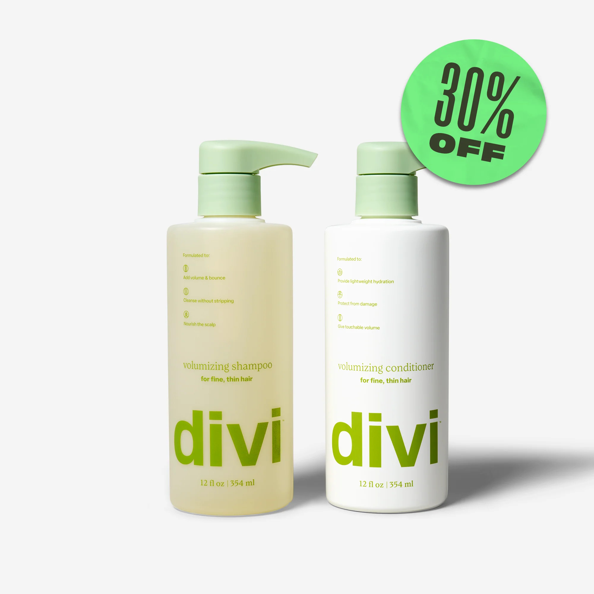 Divi Volumizing Shampoo & Conditioner | Volumize Fine, Thin Hair | Divi Official