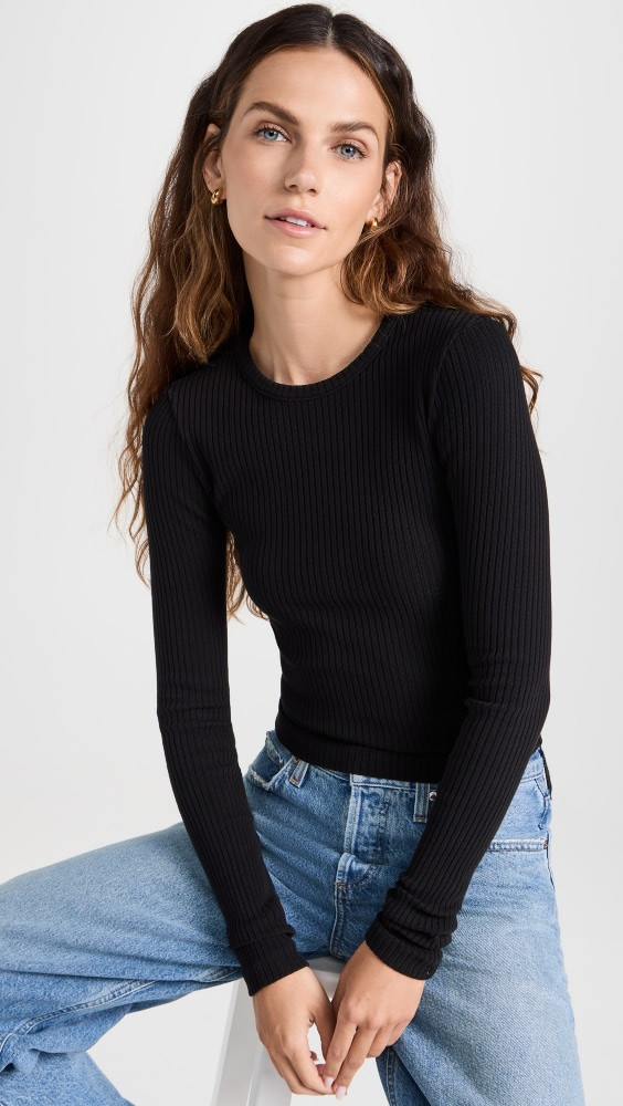 AGOLDE Alma Shrunken Crew Neck Top | Shopbop | Shopbop