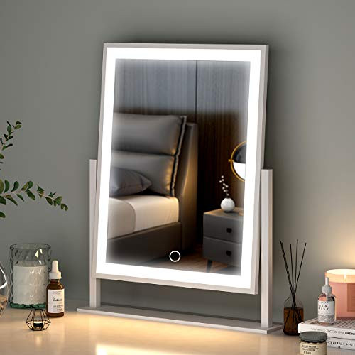 Lighted Makeup Mirror Hollywood Mirror Vanity Makeup Mirror with Lights Smart Touch Control 3-Gear D | Amazon (US)