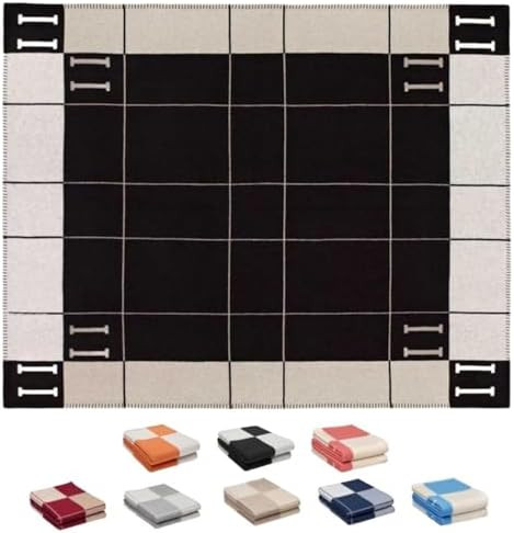 h Blanket Soft Throw Blanket Faux Fleece Cashmere Plaid Warm Shawl Thick Knitted Plush Cozy Comfy... | Amazon (US)