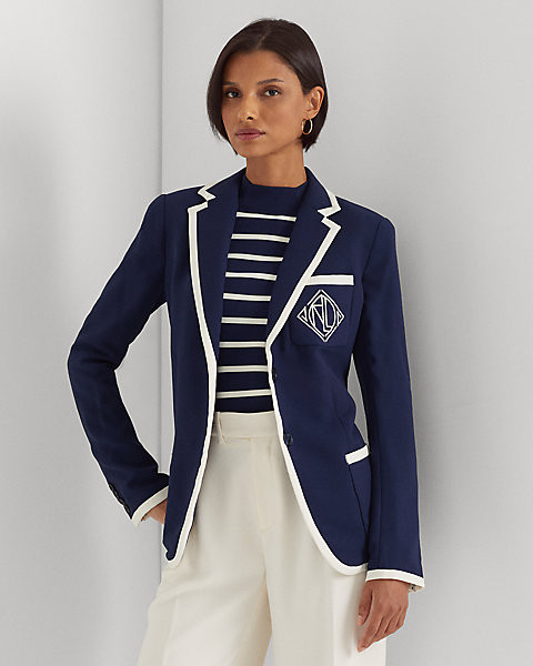 Blazer de georgette en dos tonos para Women | Ralph Lauren® ES | Ralph Lauren (ES & PT)