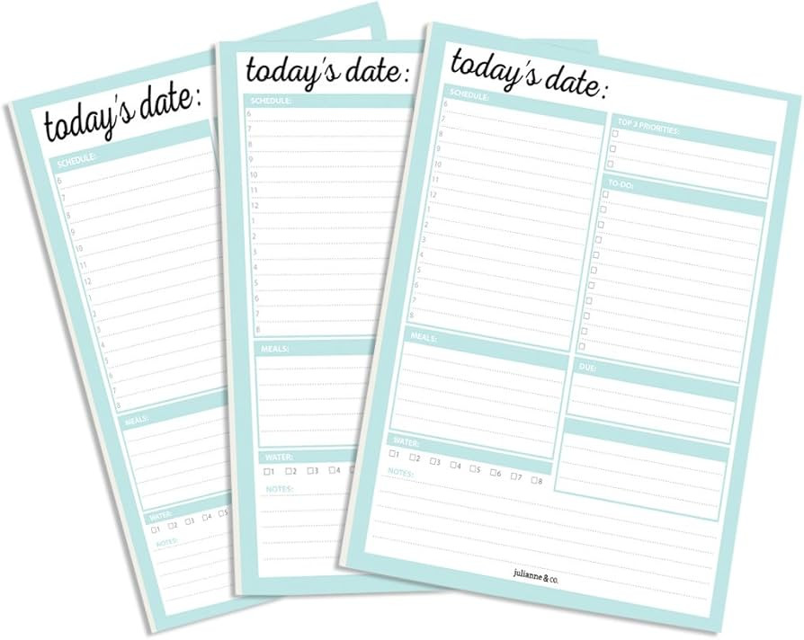 JULIANNE & CO Daily To-Do Undated Tear-Away Planner Notepads - Premium Personal Organizer for Hom... | Amazon (US)