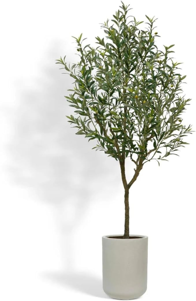 CG Hunter Faux Olive Tree, Premium Artificial Indoor & Outdoor Tree Stands 7' Tall, Lifelike-Leav... | Amazon (US)