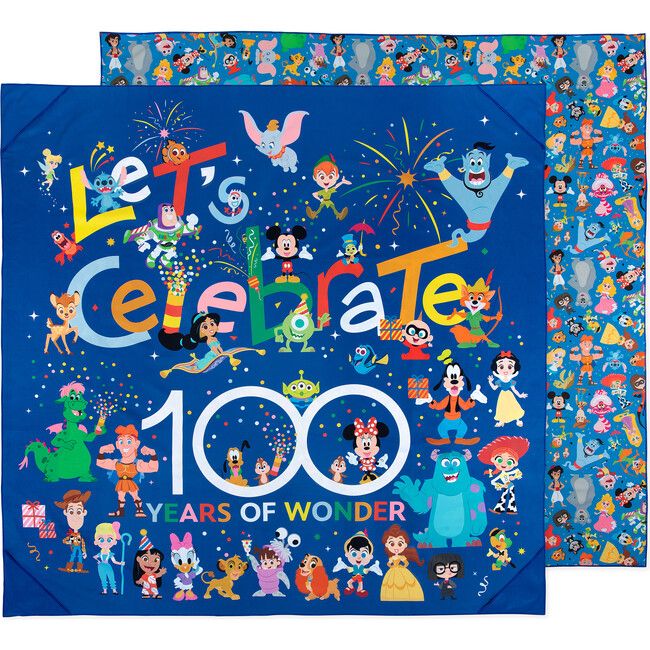 Disney 100 Years Celebration Roll & Go Blanket, Blue | Maisonette