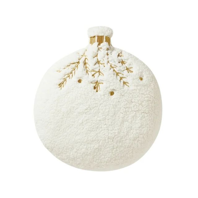My Texas House Emilia 13" Diameter Round Coconut Milk Holiday Decorative Pillow | Walmart (US)