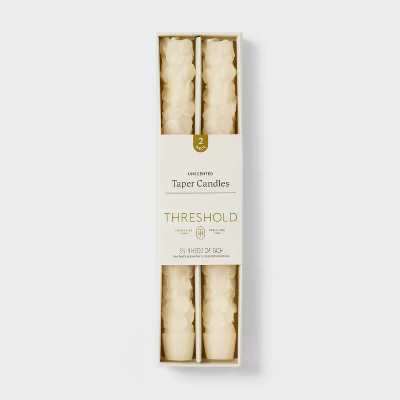 2pk Hydrangea Floral Shaped Taer Candle Set White - Threshold™ | Target