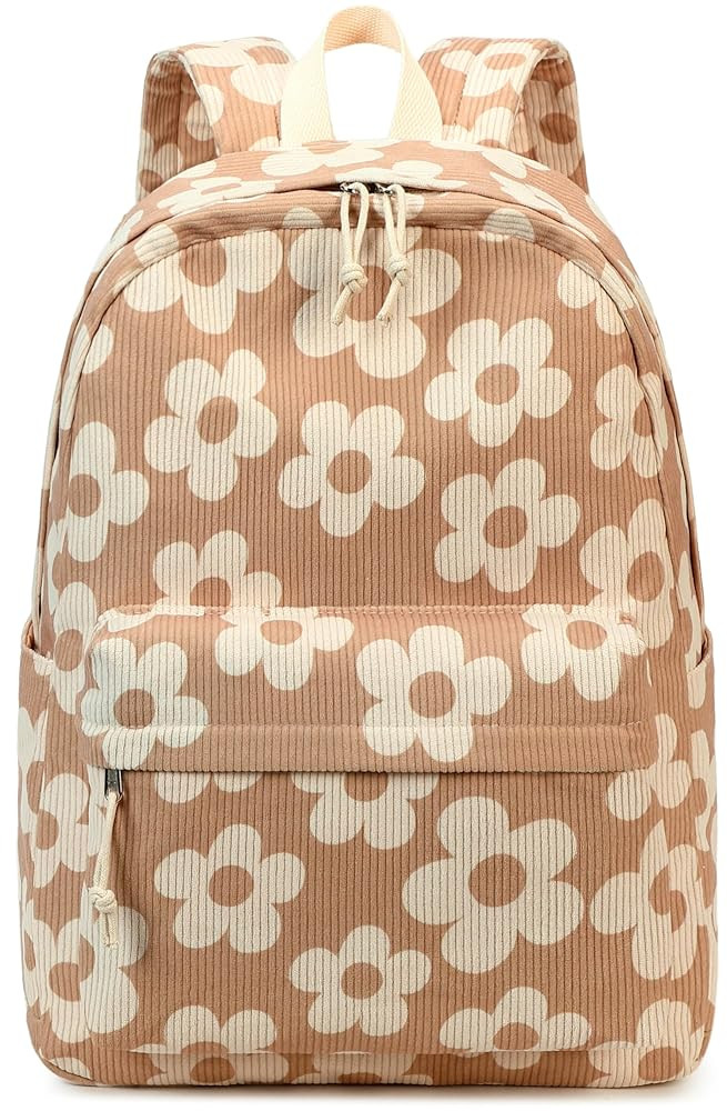 School Backpack for Teen Girls Bookbags Elementary High School Corduroy Laptop Bags Women Travel ... | Amazon (US)