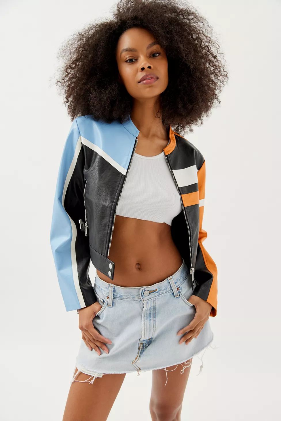 UO Snoh Faux Leather Moto Jacket | Urban Outfitters (US and RoW)