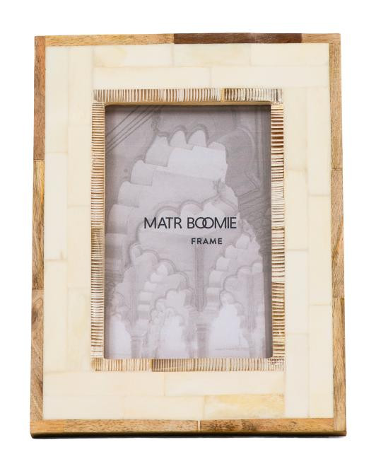 4x6 Janaka Carved Horn Bone Picture Frame | TJ Maxx