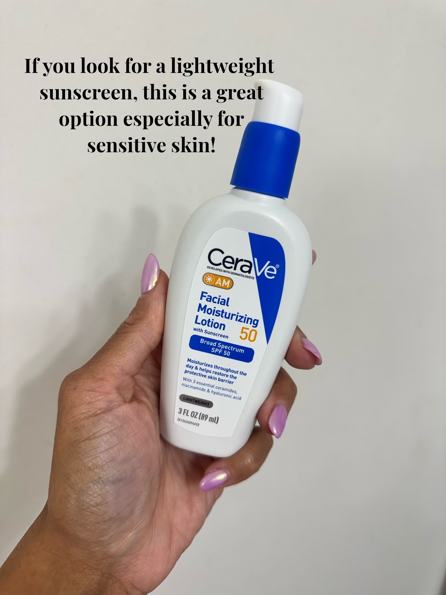 Lightweight sunscreen for sensitive skin, spf 50, Cerave sunscreen

#LTKdayinmylife #LTKselfcare #LTKBeauty