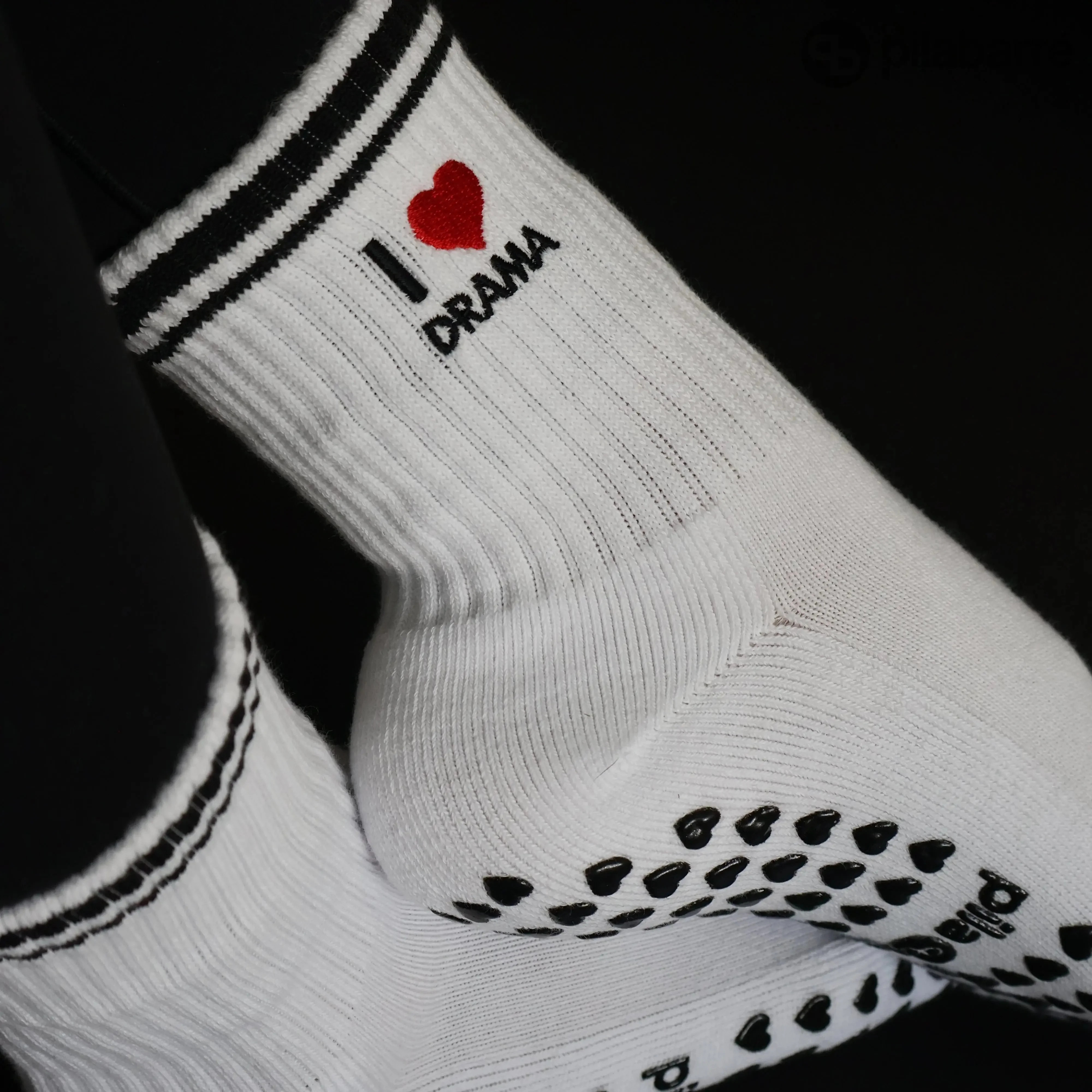 I LOVE DRAMA Grip Socks | Pilabarre