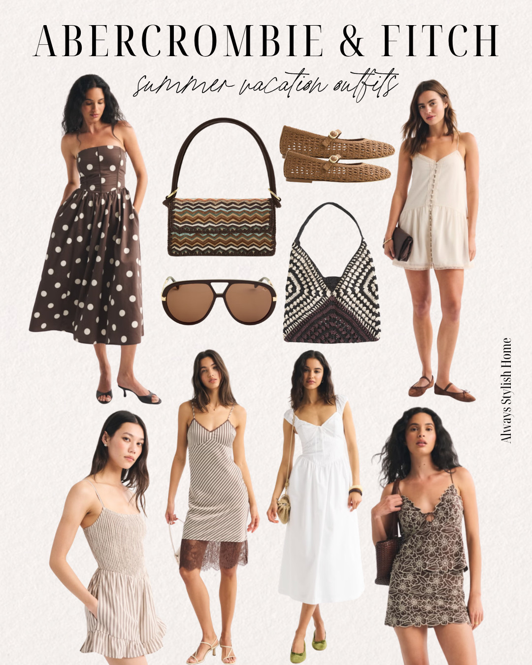Abercrombie vacation outfit inspo ☀️✈️ effortless, elevated pieces that make packing SO easy. Think breezy linen, flattering dresses, and chic neutrals you can mix & match all trip long 🤍

abercrombie vacation outfit inspo, vacation outfits women, spring summer outfits 2026, travel outfit ideas, linen outfits women, neutral aesthetic outfits, capsule wardrobe vacation, european summer outfits, chic travel style, effortless outfit ideas, minimal fashion inspo, beach vacation outfits, feminine summer outfits 

 #LTKootd #LTKSeasonal #LTKTravel