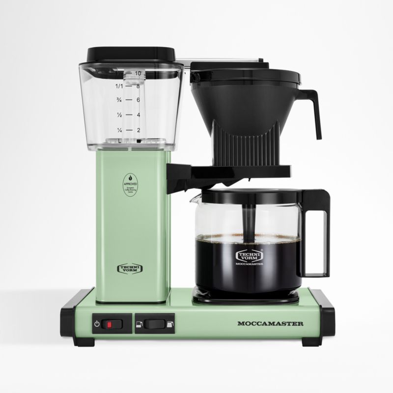 Moccamaster KBGV Glass Brewer 10-Cup Pistachio Coffee Maker + Reviews | Crate & Barrel | Crate & Barrel