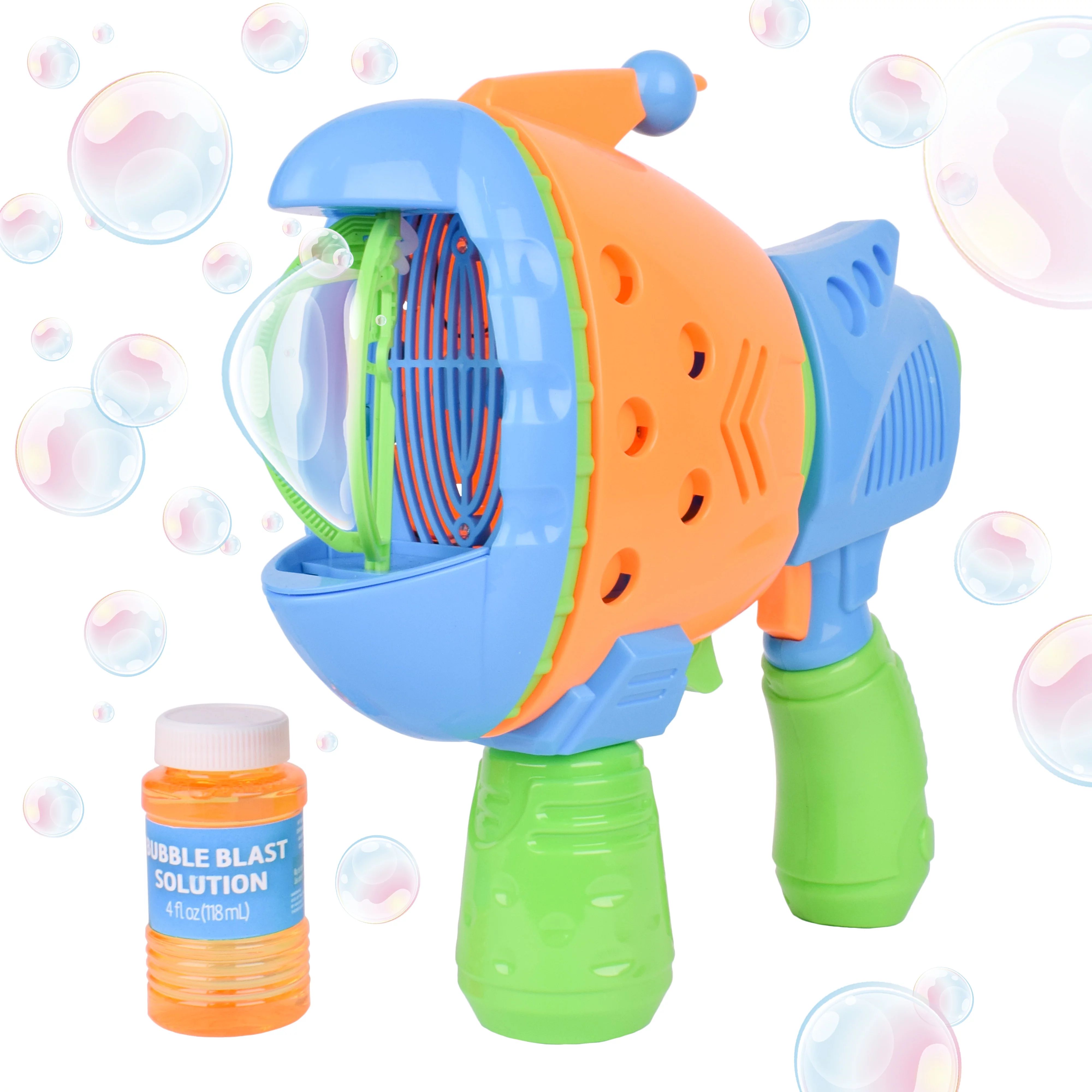 Play Day Bubble Bazooka – Handheld Bubble Gun, Includes Bubble Blast Solution | Unisex, Ages 3+ | Walmart (US)