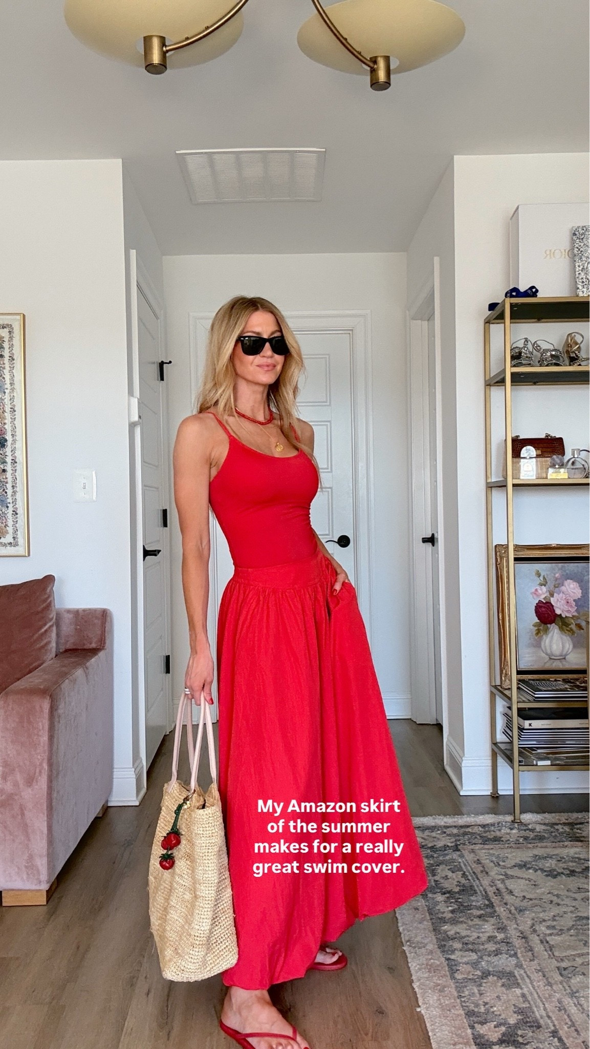 Viral red swimsuit + Amazon bubble skirt! 
Swimsuit: runs TTS, wearing size small, long torso 
Skirt: wearing size small

#LTKootd #LTKgrwm #LTKSeasonal