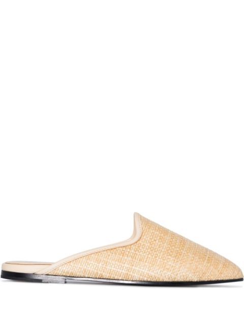 interwoven raffia mules | Farfetch (US)