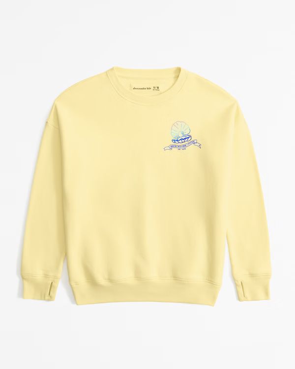 legging-friendly graphic logo crew sweatshirt | Abercrombie & Fitch (US)