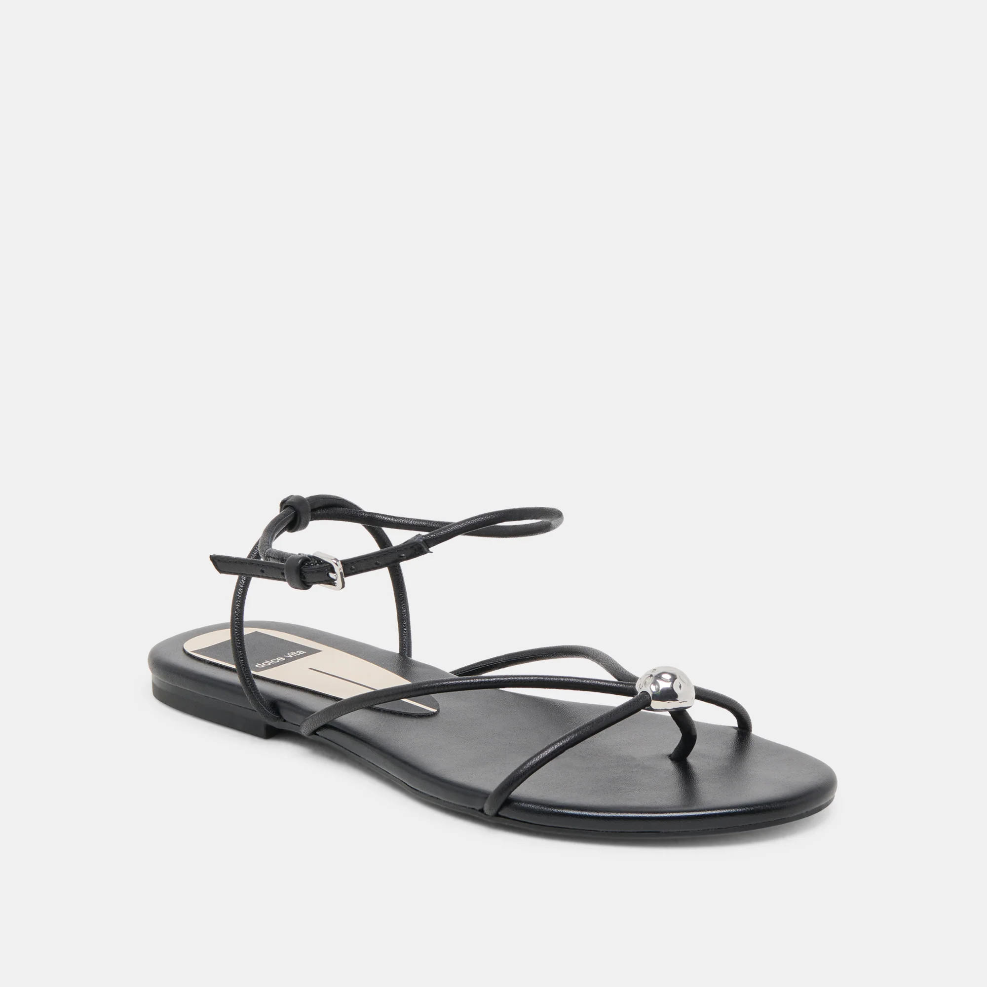 Kenley Black Leather Sandals | Dolce Vita | DolceVita.com