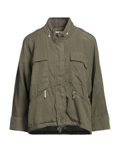European Culture Woman Jacket Military green Size M Lyocell, Linen, Cotton | YOOX (US)