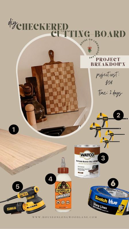 DIY Checkered Cutting-board in 3..2..1.. 🙌🏽 Handmade gift just hit different during the holidays and this DIY checkered Cutting board would be perfect under the tree for any home cook or decor lover 🎄🎅🏼 What do we think!? Would you make this cutting board? #ChristmasMadewithKourtniLeigh 

#LTKGiftGuide #LTKHoliday #LTKSeasonal
