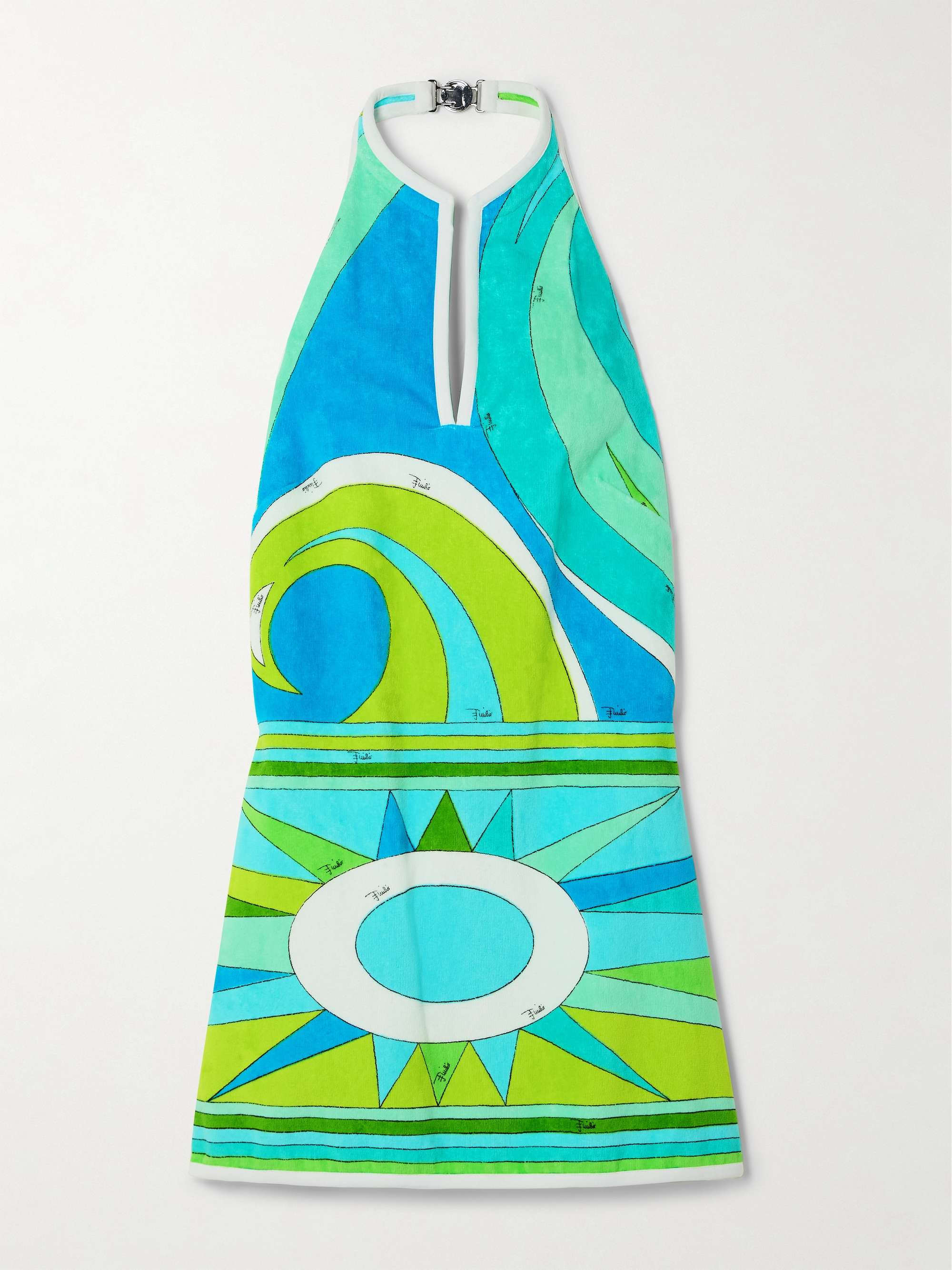 PUCCIPrinted cotton-terry halterneck mini dress | NET-A-PORTER APAC