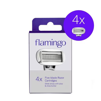 Flamingo Women's Razor Blade Refills - 5-Blade Refill Cartridges - 4ct: Whole Body Use, Suitable For All Hair Types | Target
