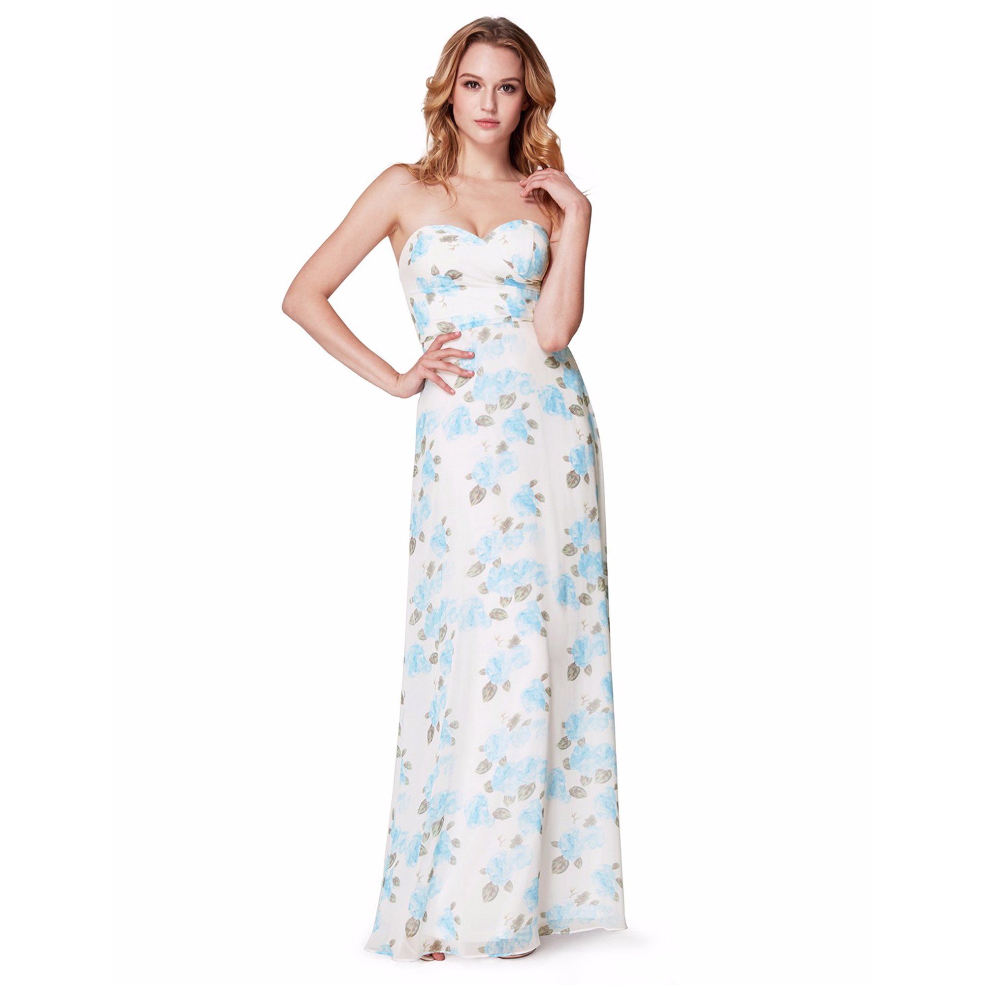 Ever-prettyEver-Pretty Women's Floral Chiffon Summer Beach Wedding Party Bridesmaid Dresses for W... | Walmart (US)