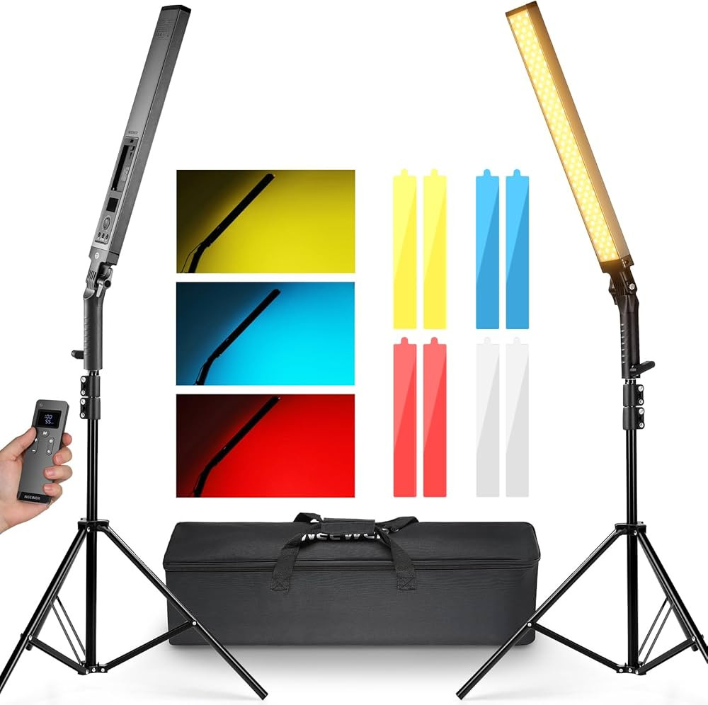 NEEWER Upgraded LED Video Light Stick & 2.4G Remote Kit, 2 Pack Handheld Dimmable 3200K~5600K CRI... | Amazon (UK)
