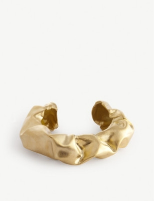 Scrunchie 18ct gold-plated vermeil sterling silver bracelet | Selfridges