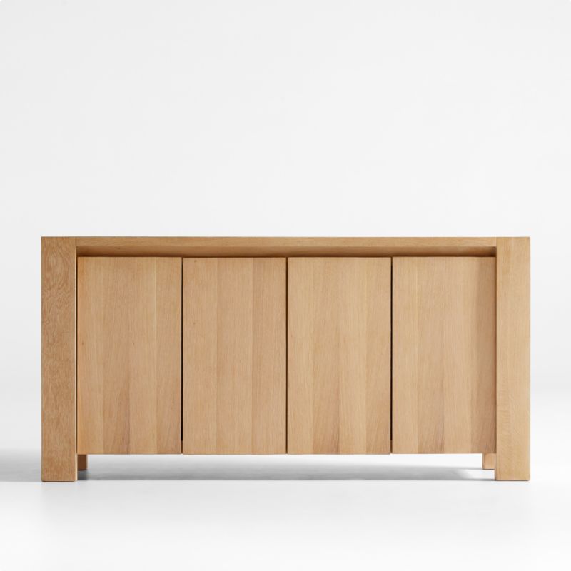 Terra Natural White Oak Solid Wood Sideboard + Reviews | Crate & Barrel | Crate & Barrel