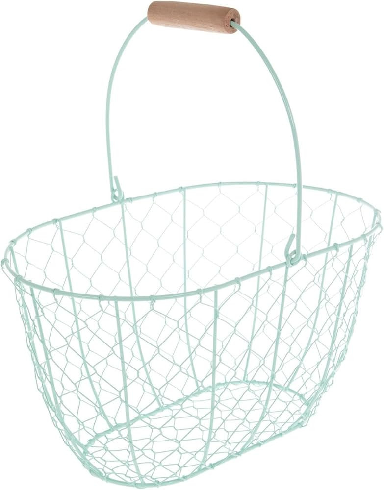 Hobby Lobby Chicken Wire Easter Basket with Wooden Handle, Metal and Wood, 7.5" H x 13" W x 8.25"... | Amazon (US)